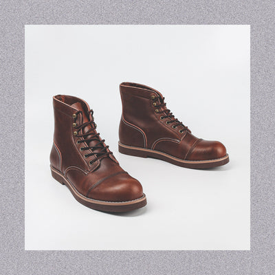 Botas Militares Martin de Cuero Engrasado para Hombre - Estilo Retro Worker - Image 42