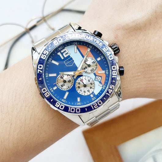 Reloj de Hombre con Cronógrafo, Correa de Cuero y Resistencia al Agua - Image 7
