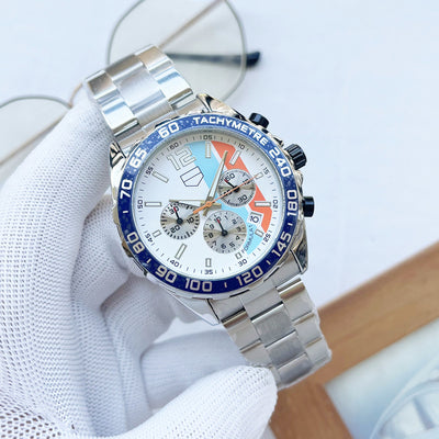 Reloj de Hombre con Cronógrafo, Correa de Cuero y Resistencia al Agua - Image 9