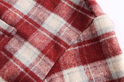 Camisa Abrigo Cuadriculada Gruesa para Parejas - Image 17