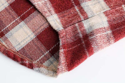 Camisa Abrigo Cuadriculada Gruesa para Parejas - Image 20