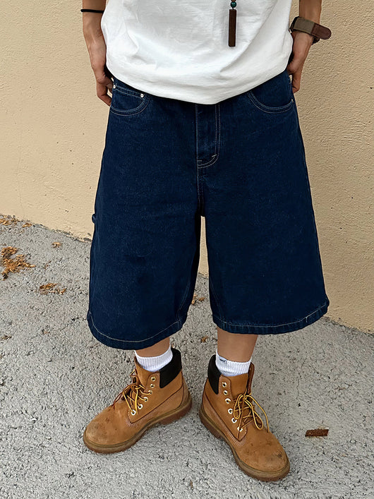 Shorts Vaqueros Rectos Casuales Hasta la Rodilla - Image 12