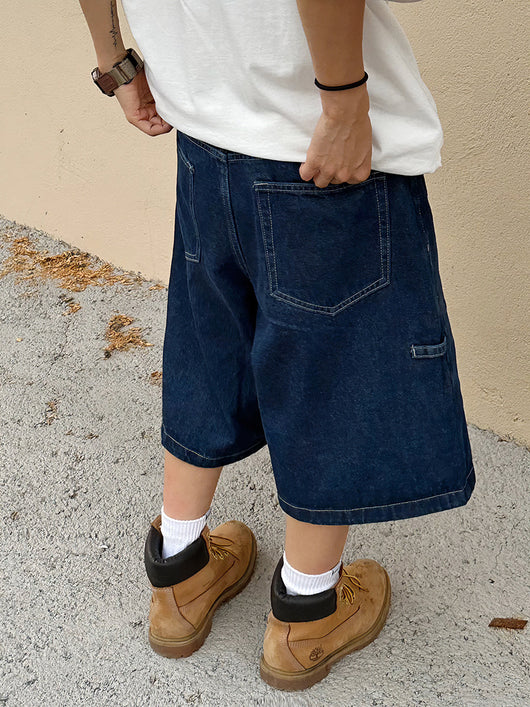 Shorts Vaqueros Rectos Casuales Hasta la Rodilla - Image 15
