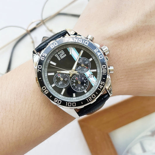 Reloj de Hombre con Cronógrafo, Correa de Cuero y Resistencia al Agua - Image 17