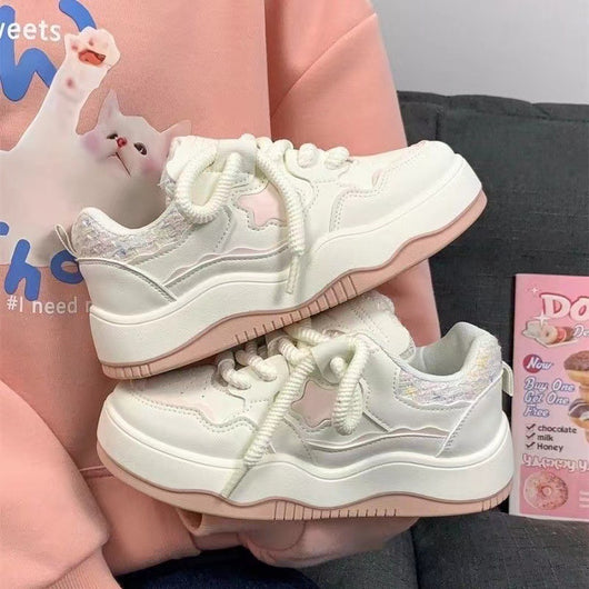 Zapatillas Deportivas Plataforma para Mujer - Blancas Estilo Board - Image 24