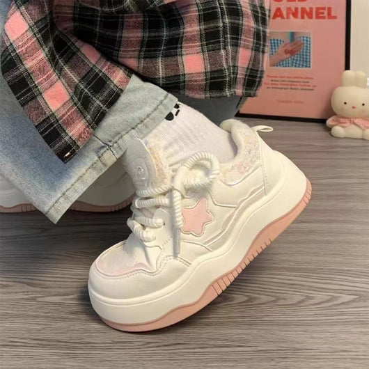Zapatillas Deportivas Plataforma para Mujer - Blancas Estilo Board - Image 27