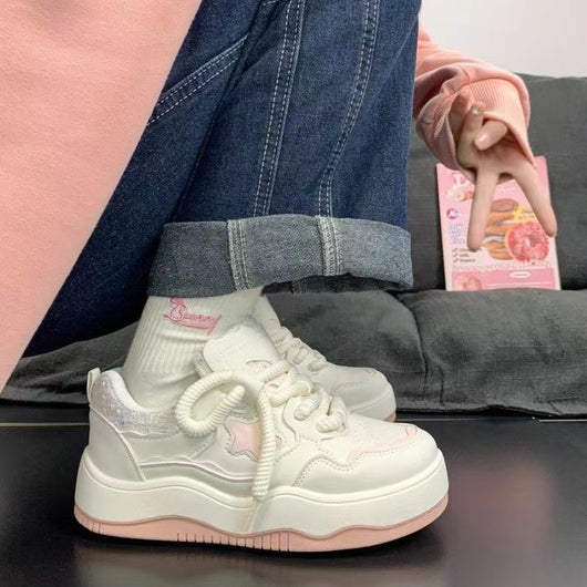 Zapatillas Deportivas Plataforma para Mujer - Blancas Estilo Board - Image 33