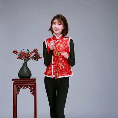 Chaleco Tang Suit para Mujer - Chaleco de Algodón Invierno Estilo Chino - Image 28