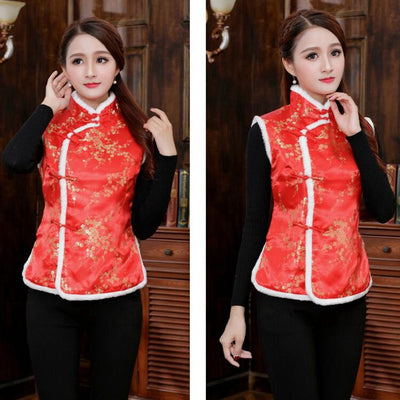 Chaleco Tang Suit para Mujer - Chaleco de Algodón Invierno Estilo Chino - Image 38