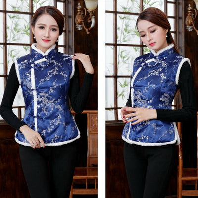 Chaleco Tang Suit para Mujer - Chaleco de Algodón Invierno Estilo Chino - Image 39