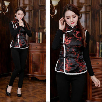 Chaleco Tang Suit para Mujer - Chaleco de Algodón Invierno Estilo Chino - Image 41