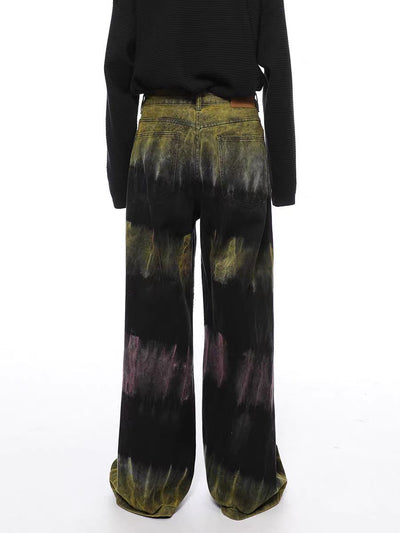 Pantalones Jeans Holgados con Diseño Graffiti Colorido para Hombre - Image 15
