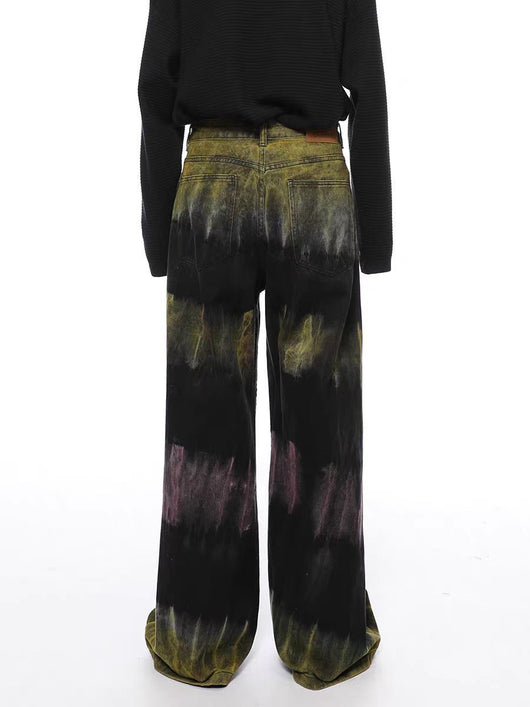 Pantalones Jeans Holgados con Diseño Graffiti Colorido para Hombre - Image 15