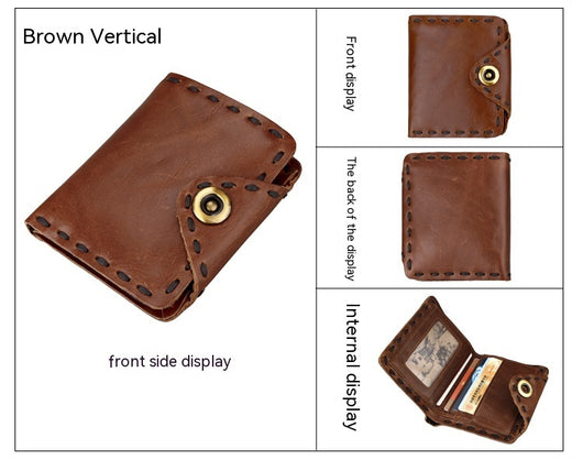 Billetera de Cuero Genuino Primera Capa para Hombre - Estilo Vintage - Image 12