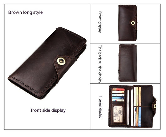 Billetera de Cuero Genuino Primera Capa para Hombre - Estilo Vintage - Image 14