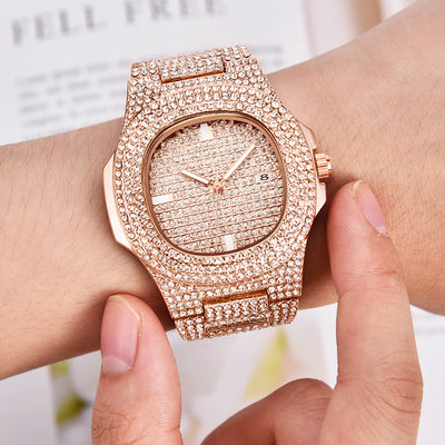 Reloj de Lujo para Hombre con Diamantes y Calendario - Cuarzo Premium - Image 16