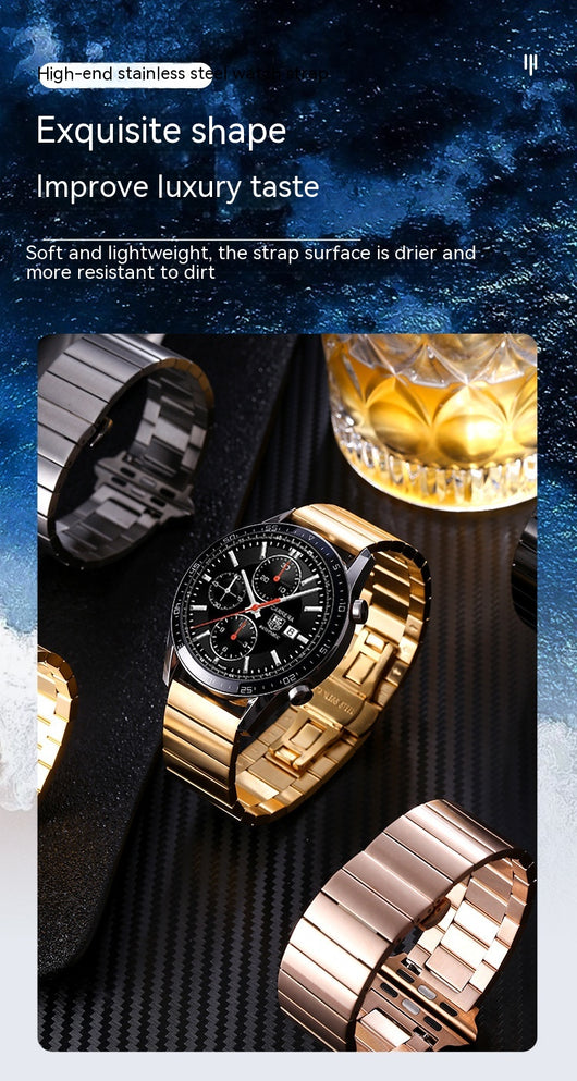 Correa Inteligente de Bambú y Acero Inoxidable para Smartwatch - Image 21