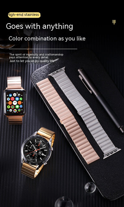 Correa Inteligente de Bambú y Acero Inoxidable para Smartwatch - Image 22