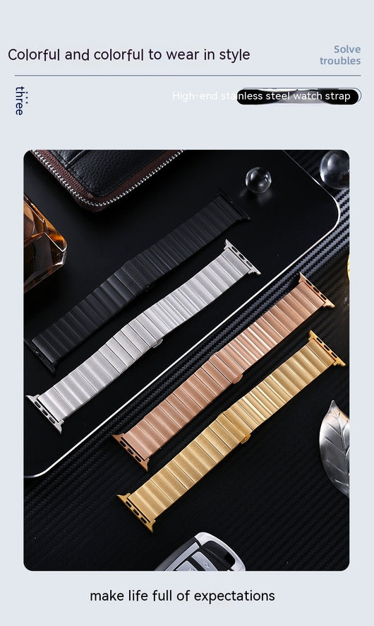 Correa Inteligente de Bambú y Acero Inoxidable para Smartwatch - Image 32
