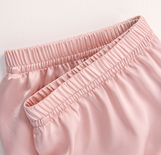 Pijama Corto de Seda para Mujer - Conjunto de Blusa y Short - Image 18