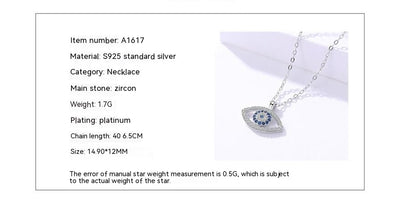 Collar de Plata 925 Ojo de Demonio Estilo Europeo Americano - Image 11
