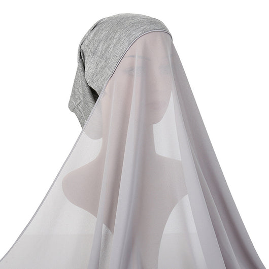 Traje de Gasa Perla para Mujer con Pañoleta Coordinada - Image 14