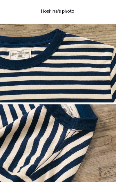 Playera Retro Americana de Rayas Horizontales para Hombre - Image 12