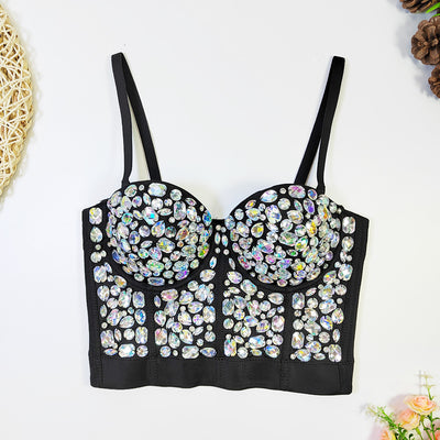 Top Corto Beaded con Diamantes - Estilo Hot Girl Elegante - Image 37