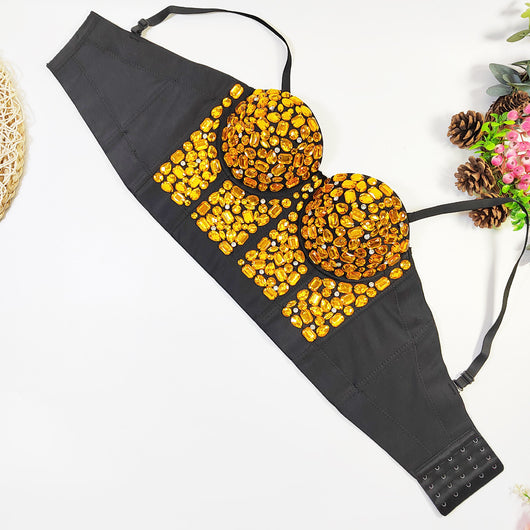Top Corto Beaded con Diamantes - Estilo Hot Girl Elegante - Image 45