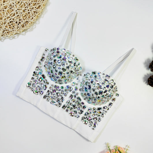 Top Corto Beaded con Diamantes - Estilo Hot Girl Elegante - Image 46
