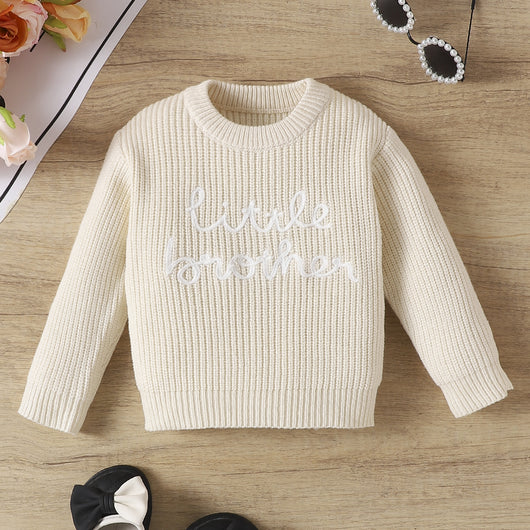 Suéter Infantil Cuello Redondo con Letras Bordadas y Estampado - Image 23