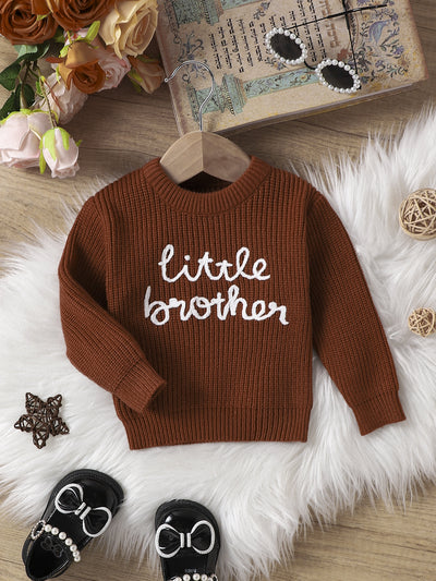 Suéter Infantil Cuello Redondo con Letras Bordadas y Estampado - Image 24