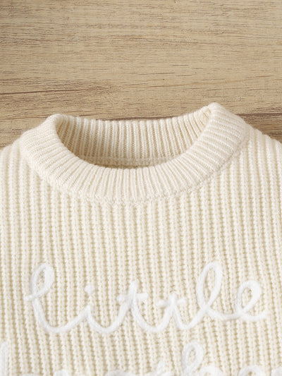 Suéter Infantil Cuello Redondo con Letras Bordadas y Estampado - Image 32