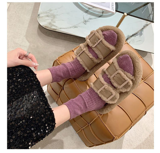 Pantuflas Cálidas con Forro Polar y Hebilla Ajustable para Mujer - Image 22