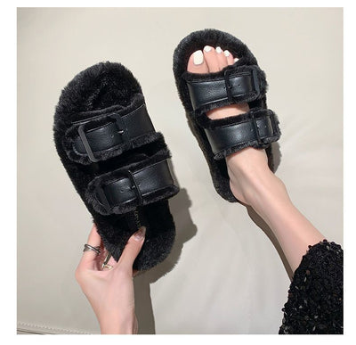Pantuflas Cálidas con Forro Polar y Hebilla Ajustable para Mujer - Image 29