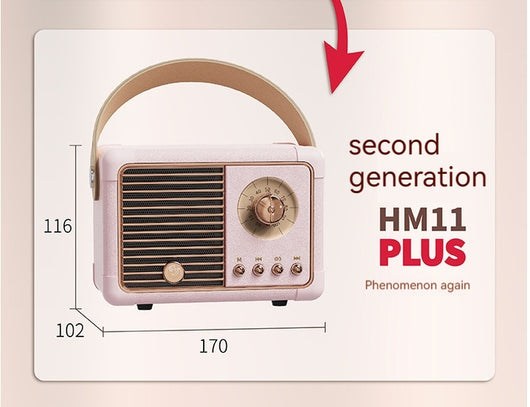 Parlante Portátil Retro con Bluetooth y Bajos Potentes - Image 10