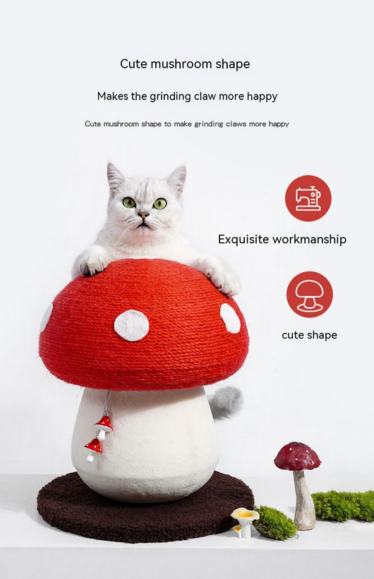Rascador para Gatos Diseño Seta Rojo - Tabla de Rascar Interactiva - Image 7