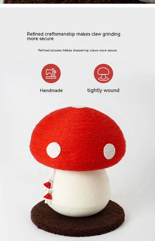 Rascador para Gatos Diseño Seta Rojo - Tabla de Rascar Interactiva - Image 9