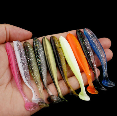 Señuelo de Pesca Gusano Blando Pez Mandarina Cola T Bicolor - Image 17