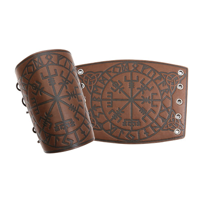 Pulsera de Cuero Punk Retro con Grabado Geométrico - Image 12