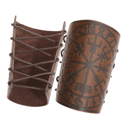 Pulsera de Cuero Punk Retro con Grabado Geométrico - Image 14