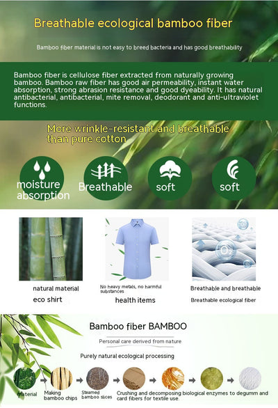 Camisa de Trabajo Casual Ejecutiva en Fibra de Bambú para Hombre - Image 25