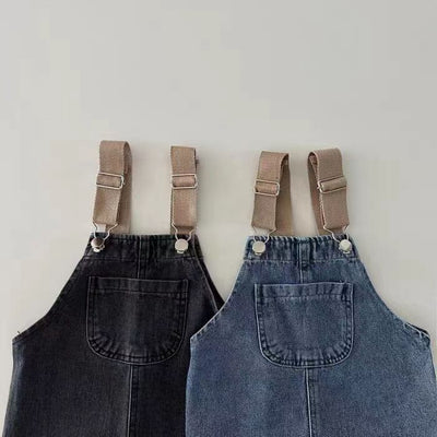 Pantalones Denim Retro con Tirantes - Image 7