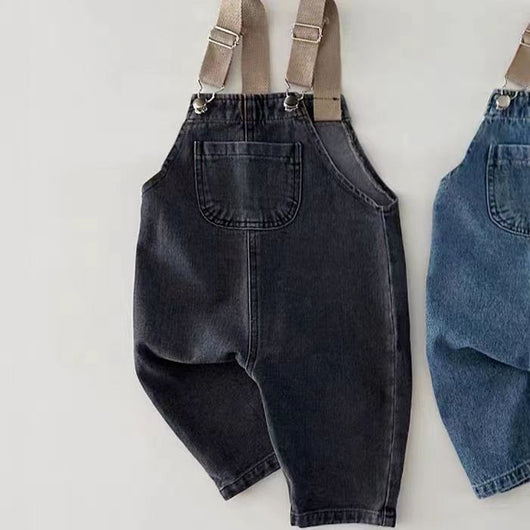 Pantalones Denim Retro con Tirantes - Image 10