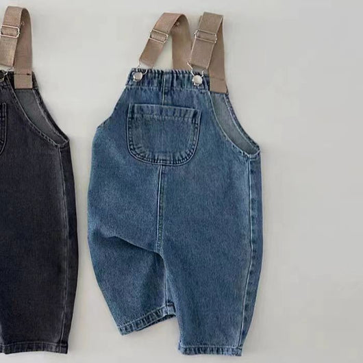 Pantalones Denim Retro con Tirantes - Image 13
