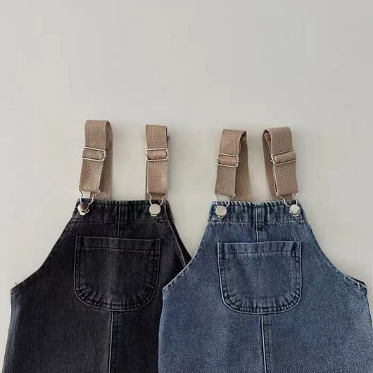 Pantalones Denim Retro con Tirantes - Image 14