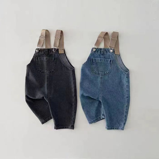 Pantalones Denim Retro con Tirantes - Image 18