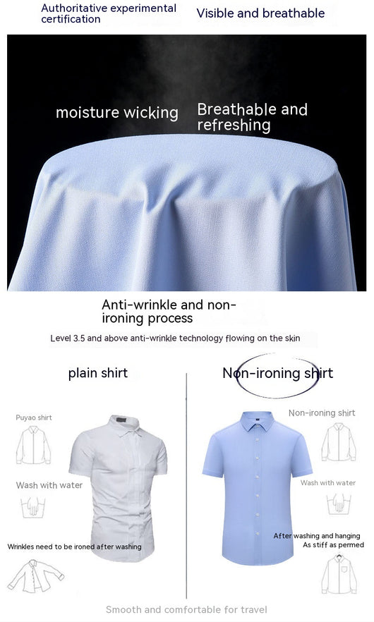 Camisa de Trabajo Casual Ejecutiva en Fibra de Bambú para Hombre - Image 41