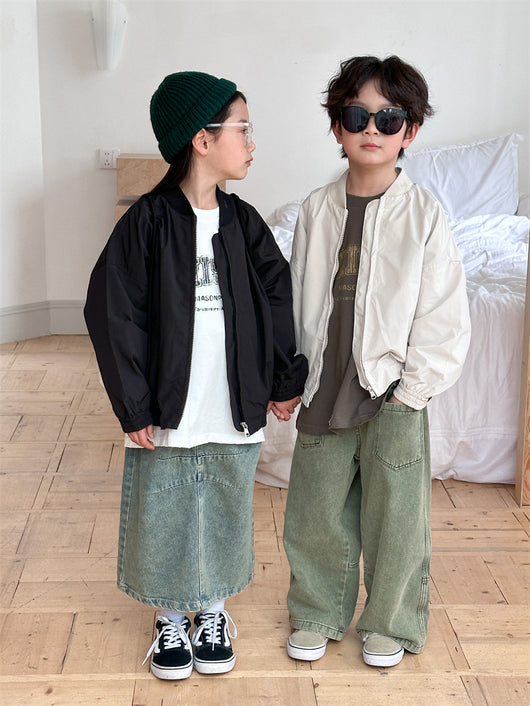 Chaqueta Infantil con Bordado de Letras - Abrigo de Moda para Niños - Image 43