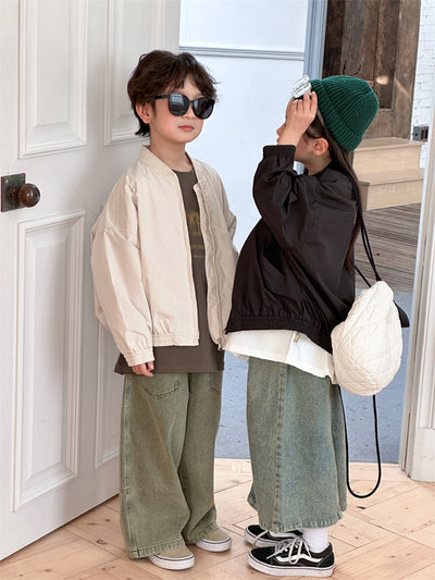 Chaqueta Infantil con Bordado de Letras - Abrigo de Moda para Niños - Image 48